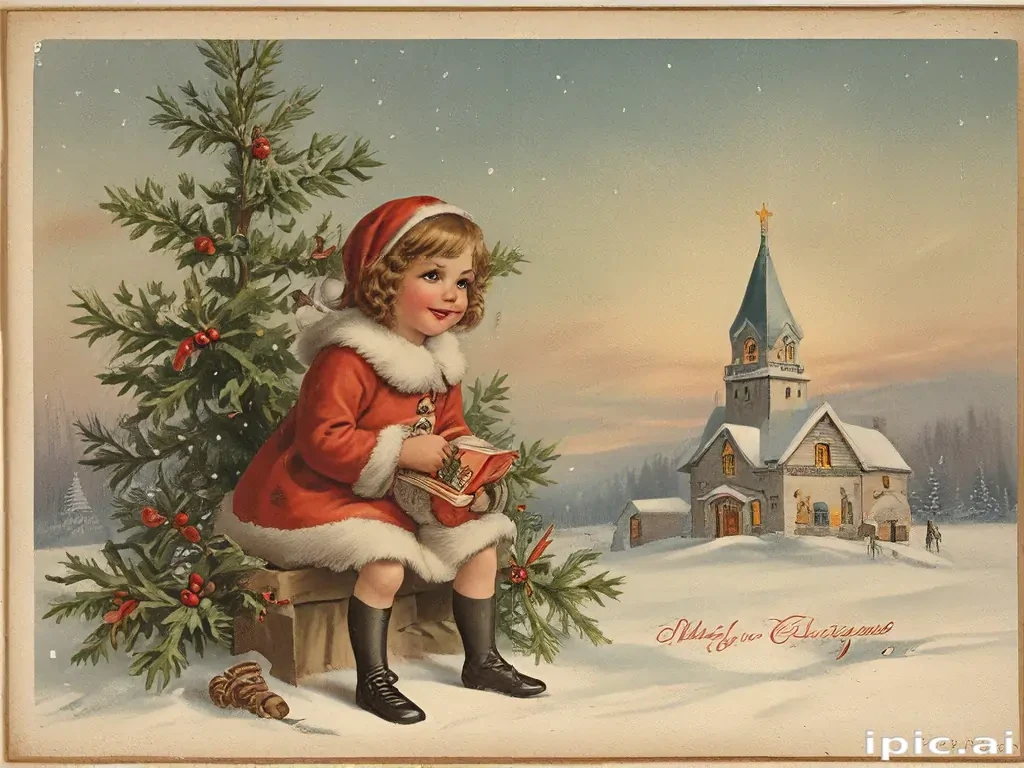 vintage merry christmas image