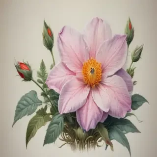 drawings of flowers in color