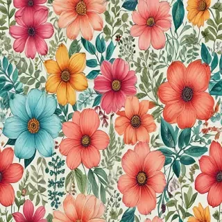 flower drawings color
