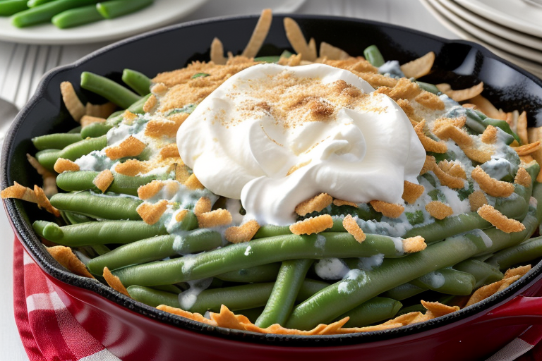 green bean casserole with sour cream