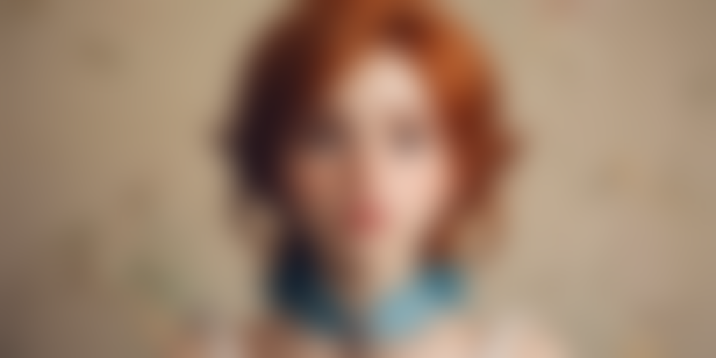 Portrait of a Young Woman with Vibrant Red Hair and Elegant Accessories