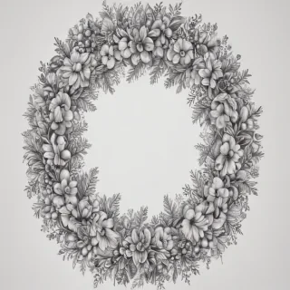 wreath drawing