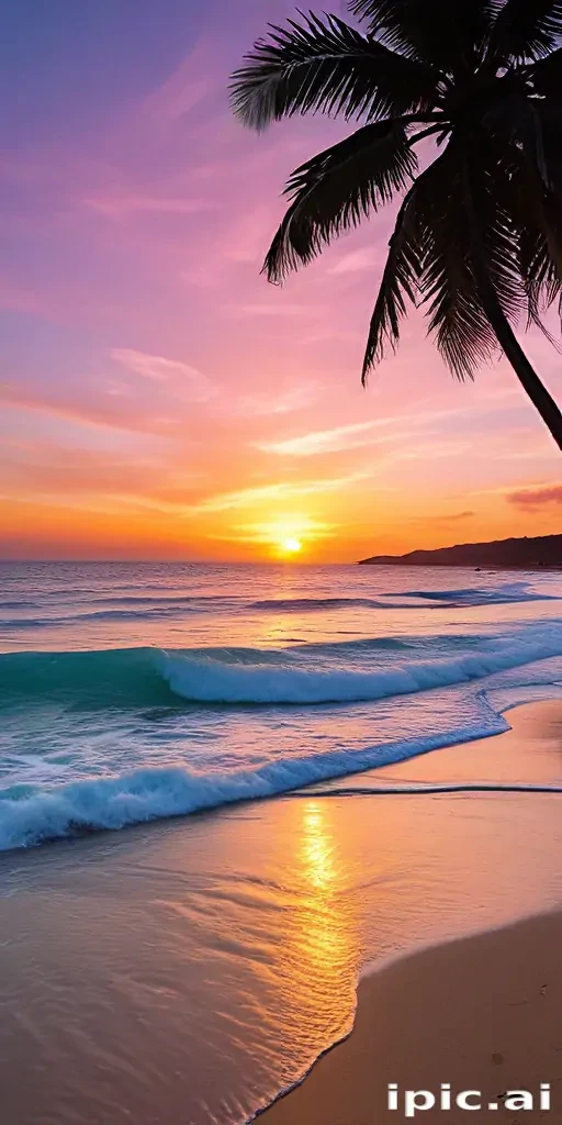 beach background sunset