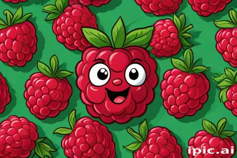 cartoon raspberry
