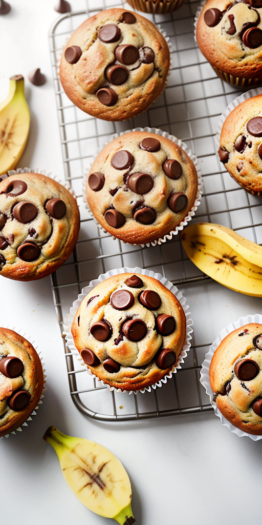 gf banana choc chip muffins