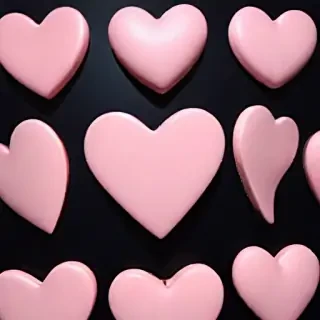 pink hearts aesthetic