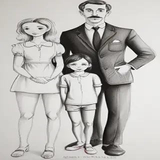 drawings of family