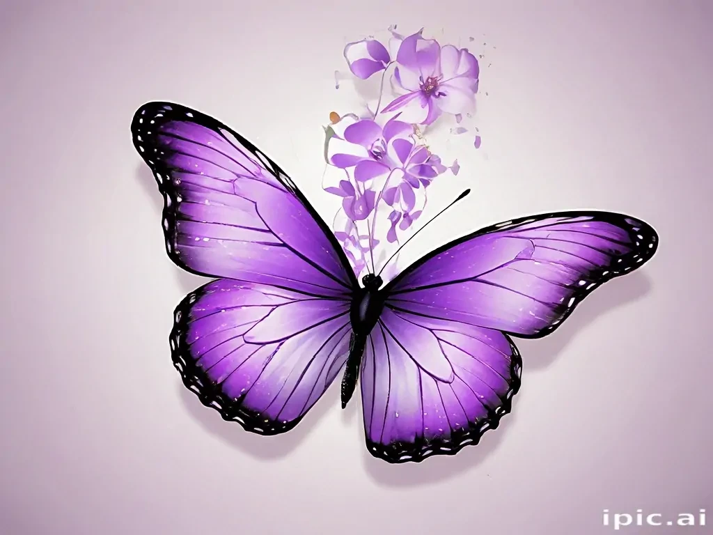 purple butterfly clipart