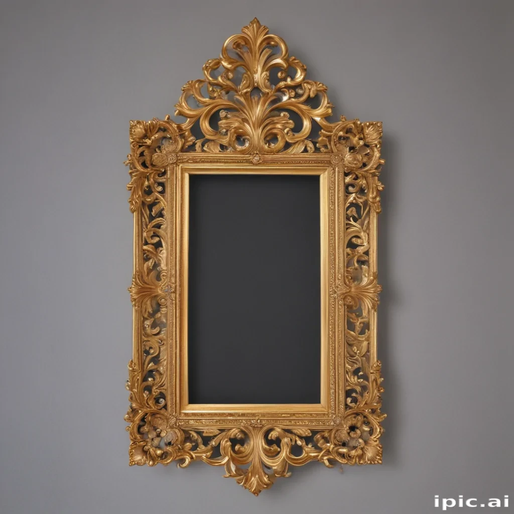 gold frame transparent