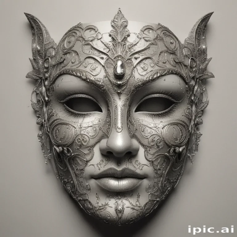 drawing of a mask