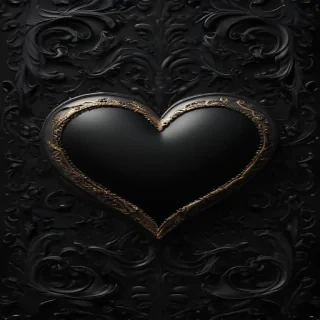 black wallpaper heart