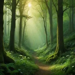 beautiful magical forest background