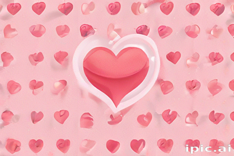 Colorful Hearts on a Soft Pink Background Celebrating Love and Affection