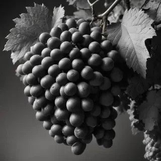 grapes clipart black and white