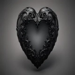 black heart transparent