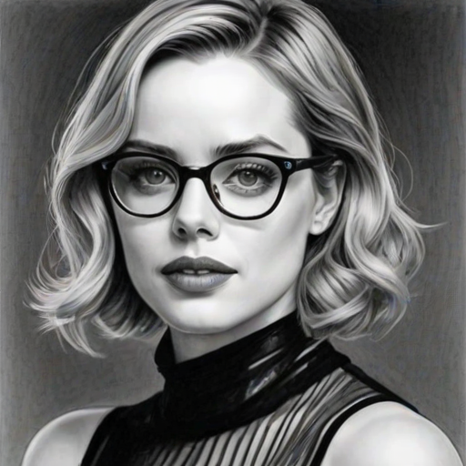 Ravishing Melissa George, pencil sketch, portrait of Ravishing woman 1927s in glasses, hair style beatnik, outline, clear lines, fine lines, 8k