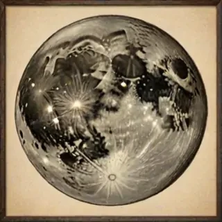 vintage moon art