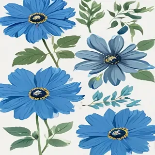 blue flower clip art