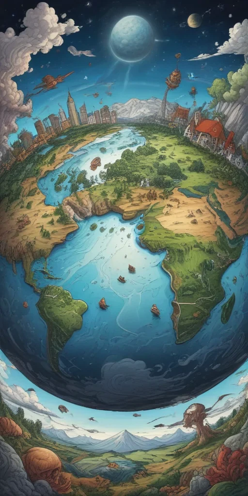 earth cartoon drawing