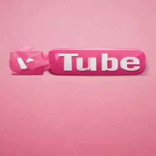 pink youtube logo