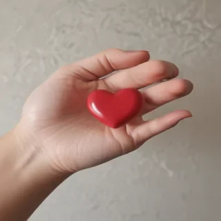 hand heart aesthetic