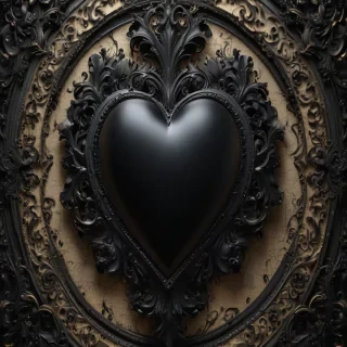 wallpaper black heart