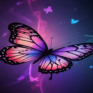 neon butterfly wallpaper