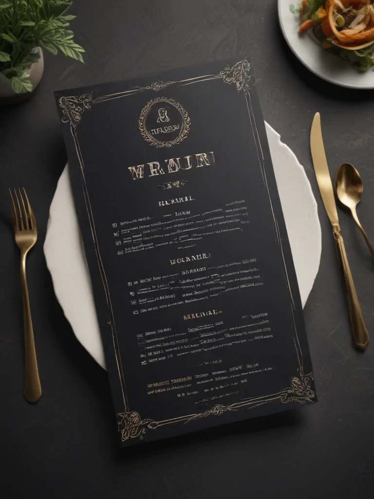 menu mockup free