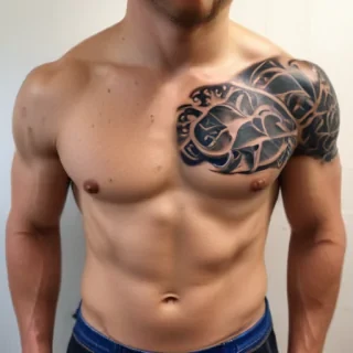male rib tattoos