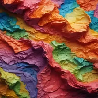 wrinkled paper overlay