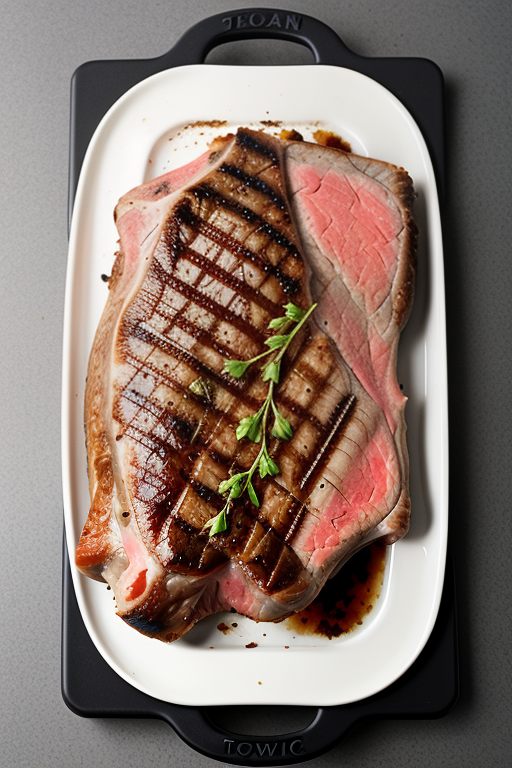 oven baked t bone steak
