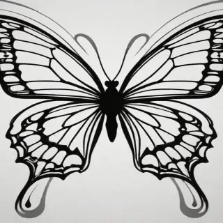 black butterfly outline