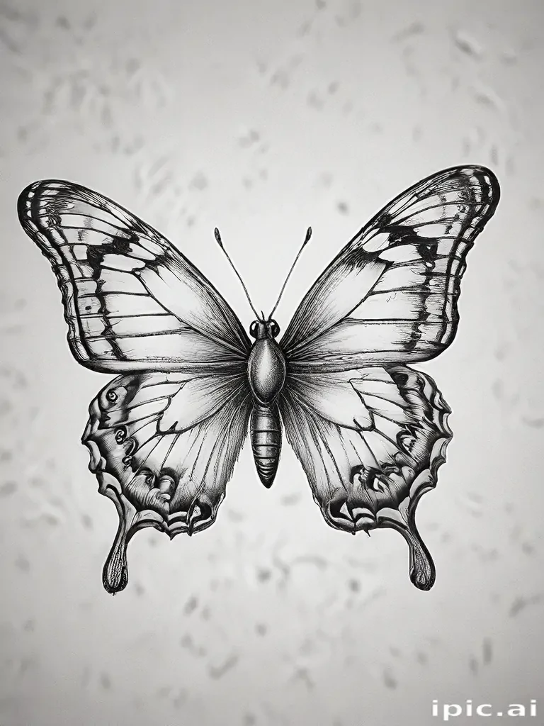 buterfly sketch