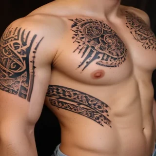 male rib tattoos
