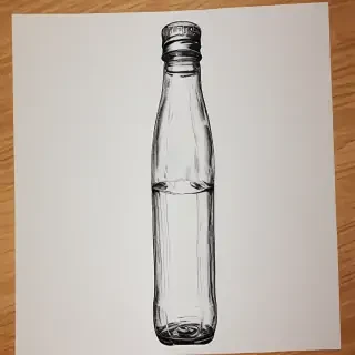 water bottle drawing