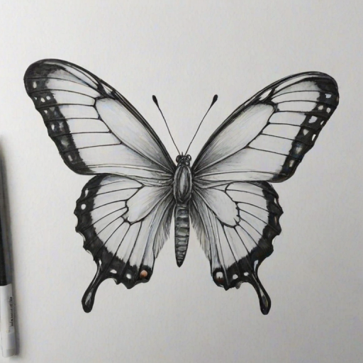 drawing butterfly
