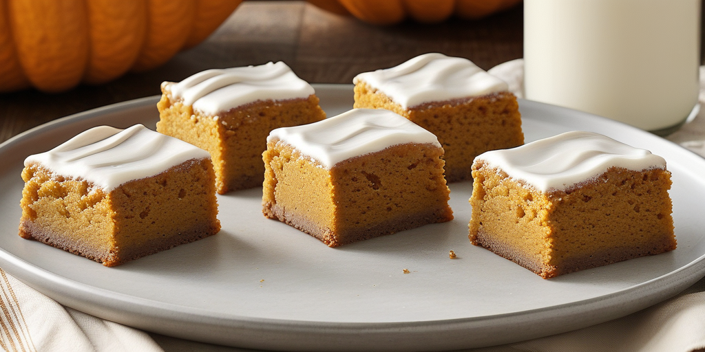pumpkin bars made with cake mix
