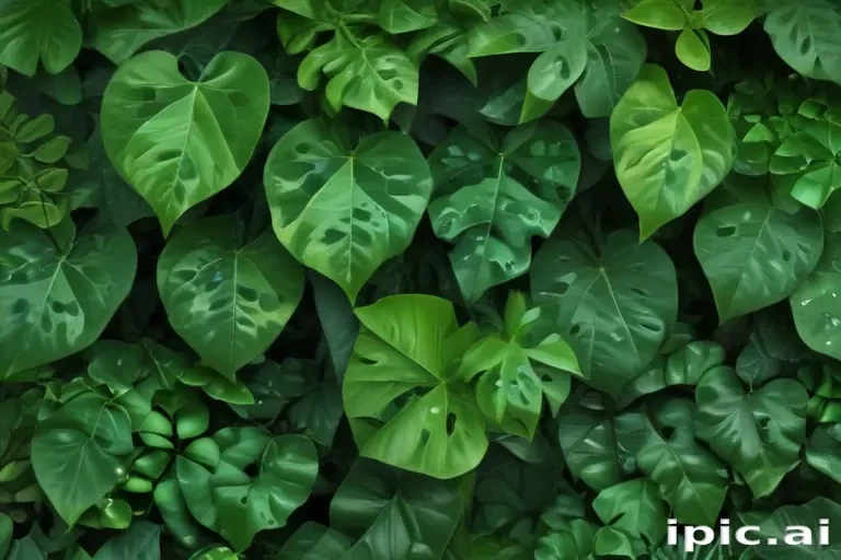 background green leaves