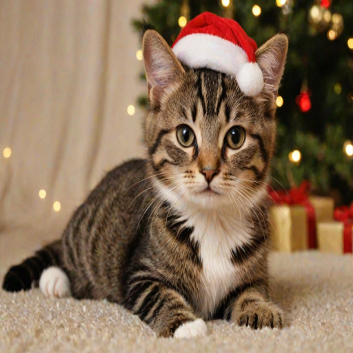 pictures of cats for christmas
