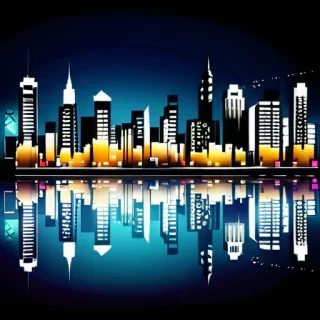 city lights background