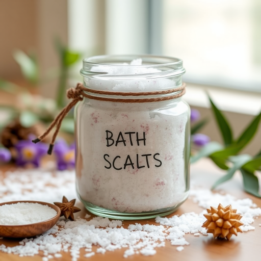 Image of a jar filled with aromatic bath salts