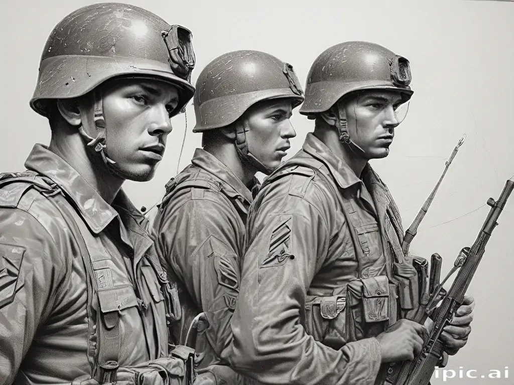 soldiers drawing