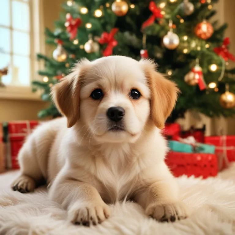 cute christmas dog wallpaper