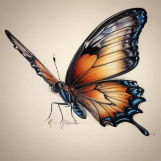 buterfly sketch