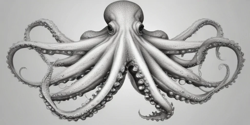octopus clip art black and white