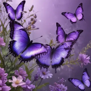 purple butterflies wallpaper