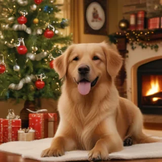 christmas wallpaper dogs