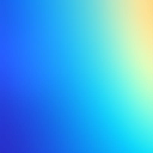 Create a smooth gradient background transitioning from deep blue to vibrant cyan, shot with a Canon EOS R5, 50mm lens, f/1.8 aperture, ISO 100, and in portrait mode for optimal color blending and depth.