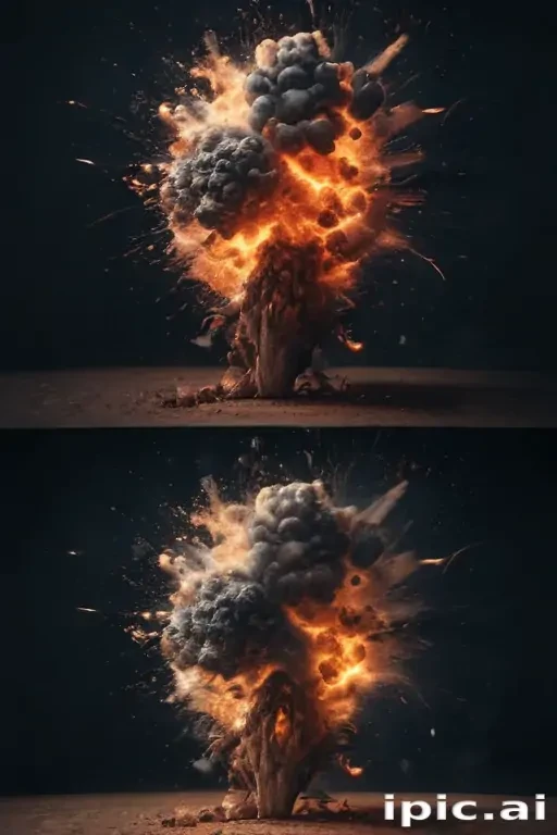 Explosion Increase Stunning Visual of a Massive Explosion Erupting from the Ground