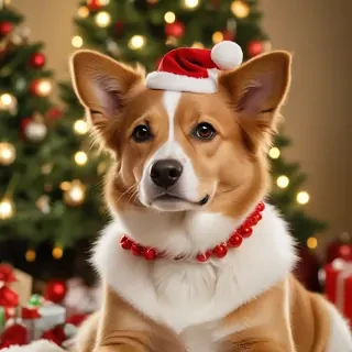 christmas dog wallpaper
